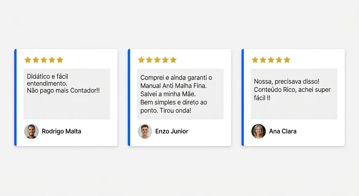 Segunda compilação de avaliações positivas de clientes do guia IRPF 2026